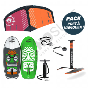 Pack Wingfoil SLINGSHOT Slingwing V2 + INDIANA Wing Foil 128 Carbon 5'8''/128L + FWing V1 + Leash - 2021