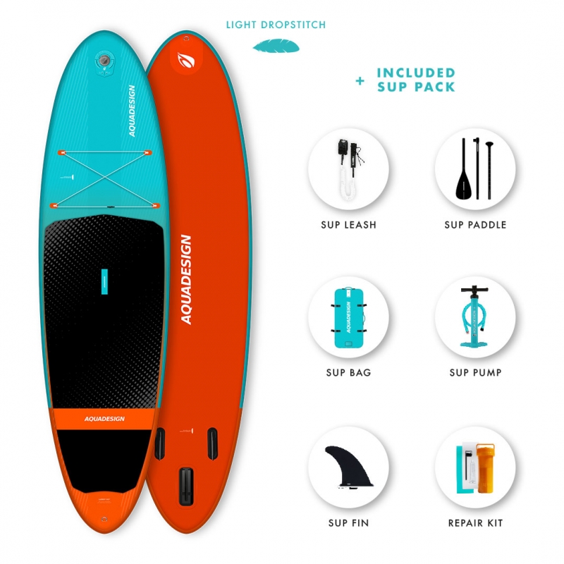 Pack SUP Gonflable AQUA DESIGN LUCKEY 10'2''