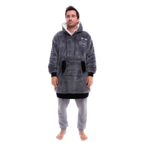 Poncho ALL IN Plaid - Charcoal