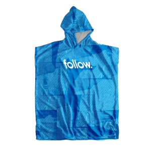 Poncho FOLLOW Pop Kids Towelie Sketch Blue - 2023
