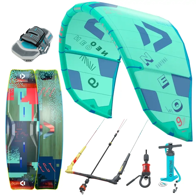 Pack Kite DUOTONE Neo 2023; Select 2023; Click Bar 2023; Quick Release Freeride Kit 2023; Pompe 2023; Pads Entity Ergo 2023