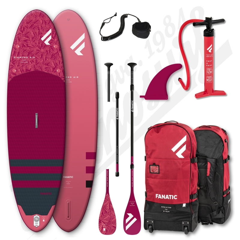 PACK Stand Up Paddle Gonflable FANATIC Diamond Air 10'4'' + Pagaie + leash - 2021